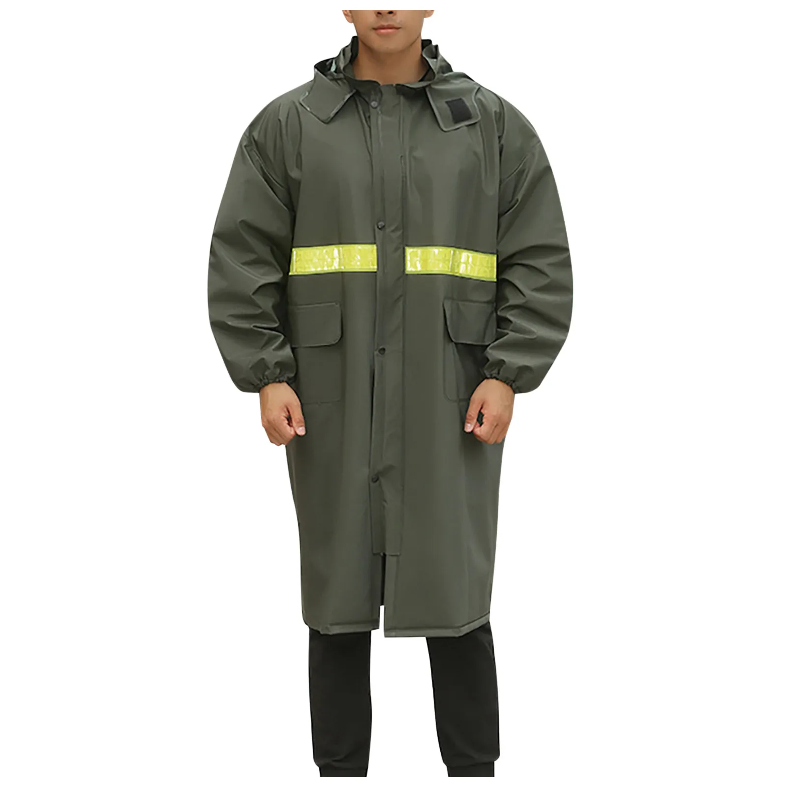 Adult Solid Rainstorm Raincoat Unisex Whole Body Outdoor Raincoat Emergency Coat Double Thick Outdoor Hiking One-Piece Raincoat