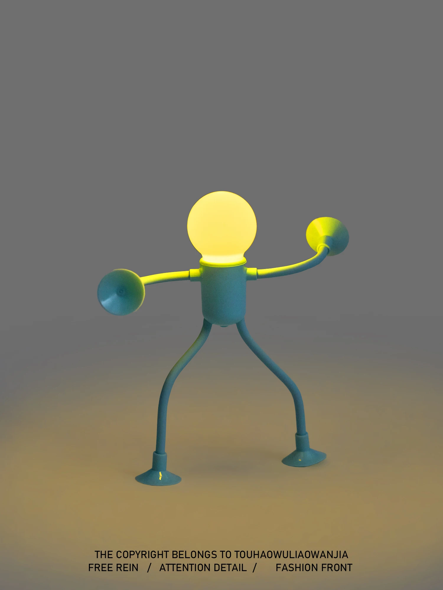 

Versatile light bulb small person night light creative atmosphere light phone holder gift