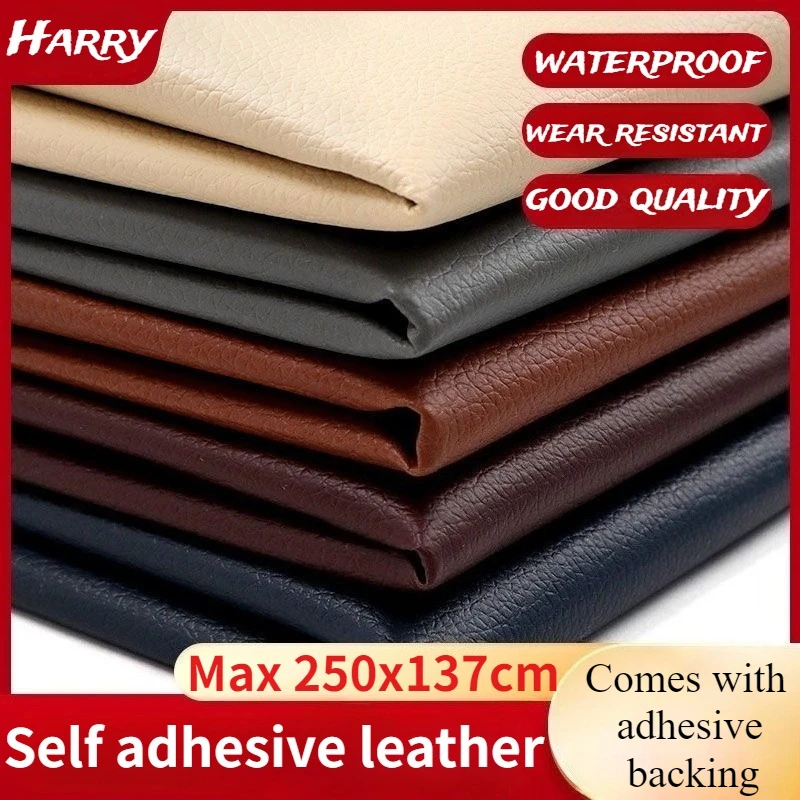 

Max 250x137cm Self Adhesive PU Leather Repair Waterproof Artificial Leather Sofa Car Seat Motorcycle Seat Headboard Repair