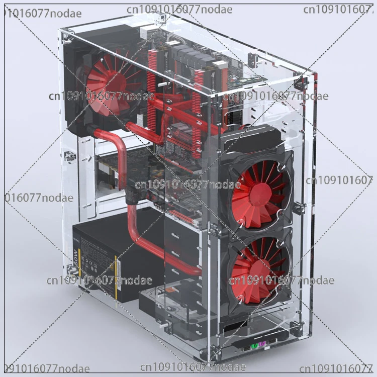 DIY New Desktop Package, Organic Glass, Acrylic, Personalized Fully Transparent Case, Vertical ATX