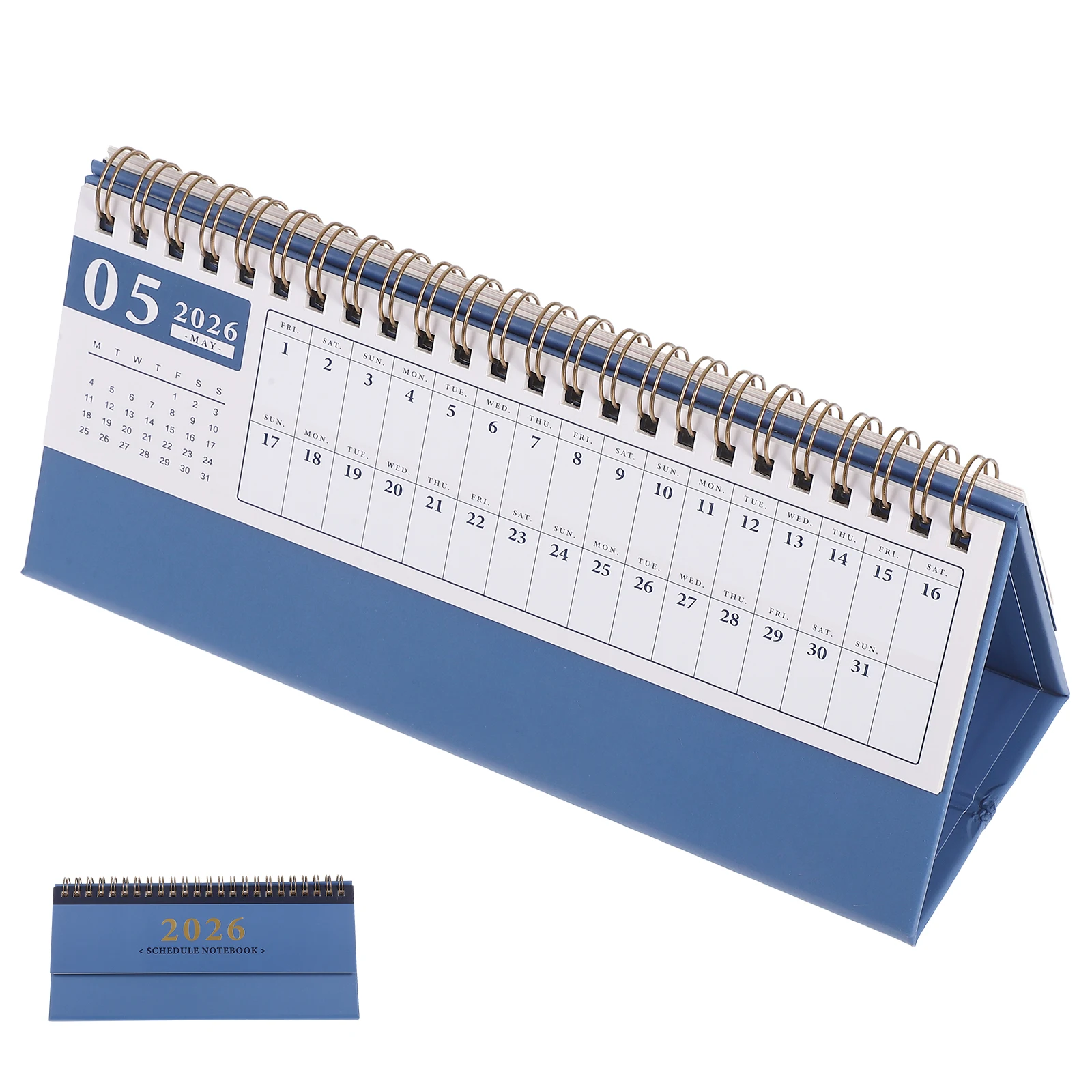 

Мини-горизонтальный настольный календарь на 15 месяцев, 2025-2026, портативный трекер самодисциплины, плотная бумага, двухпроводной эстетический настольный компьютер
