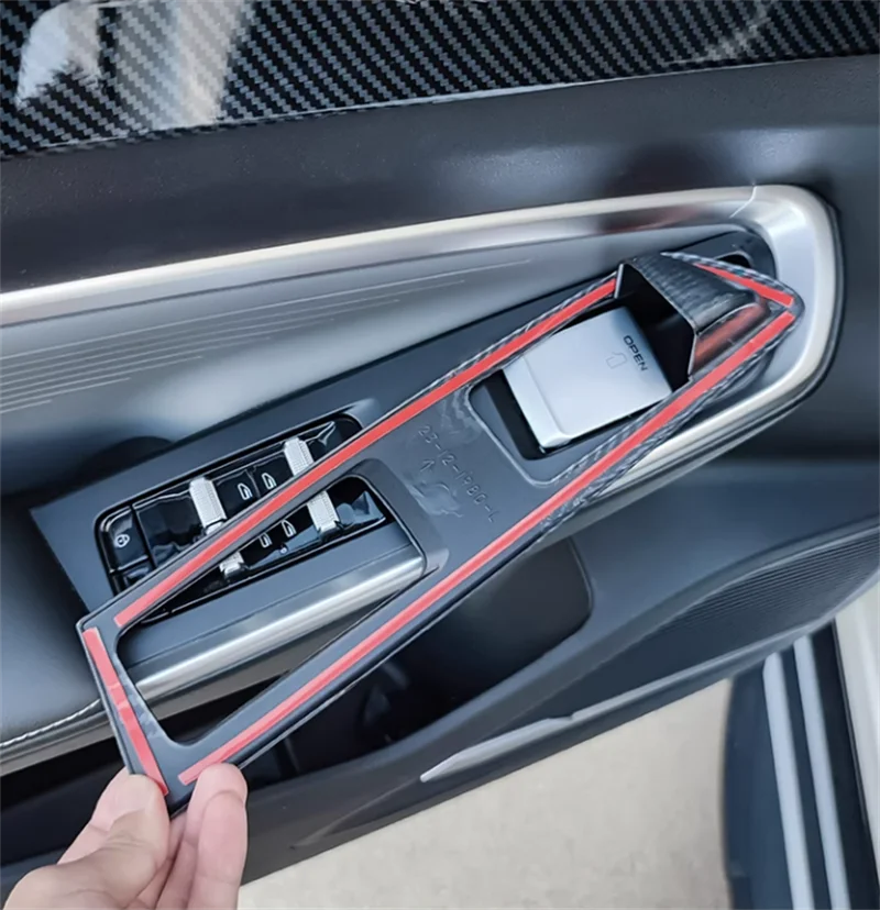 Car Interior Decorative Lines For GEELY Atlas Cool 2023 2024 Door Armrest Window Switch Control Protection Panel Cover
