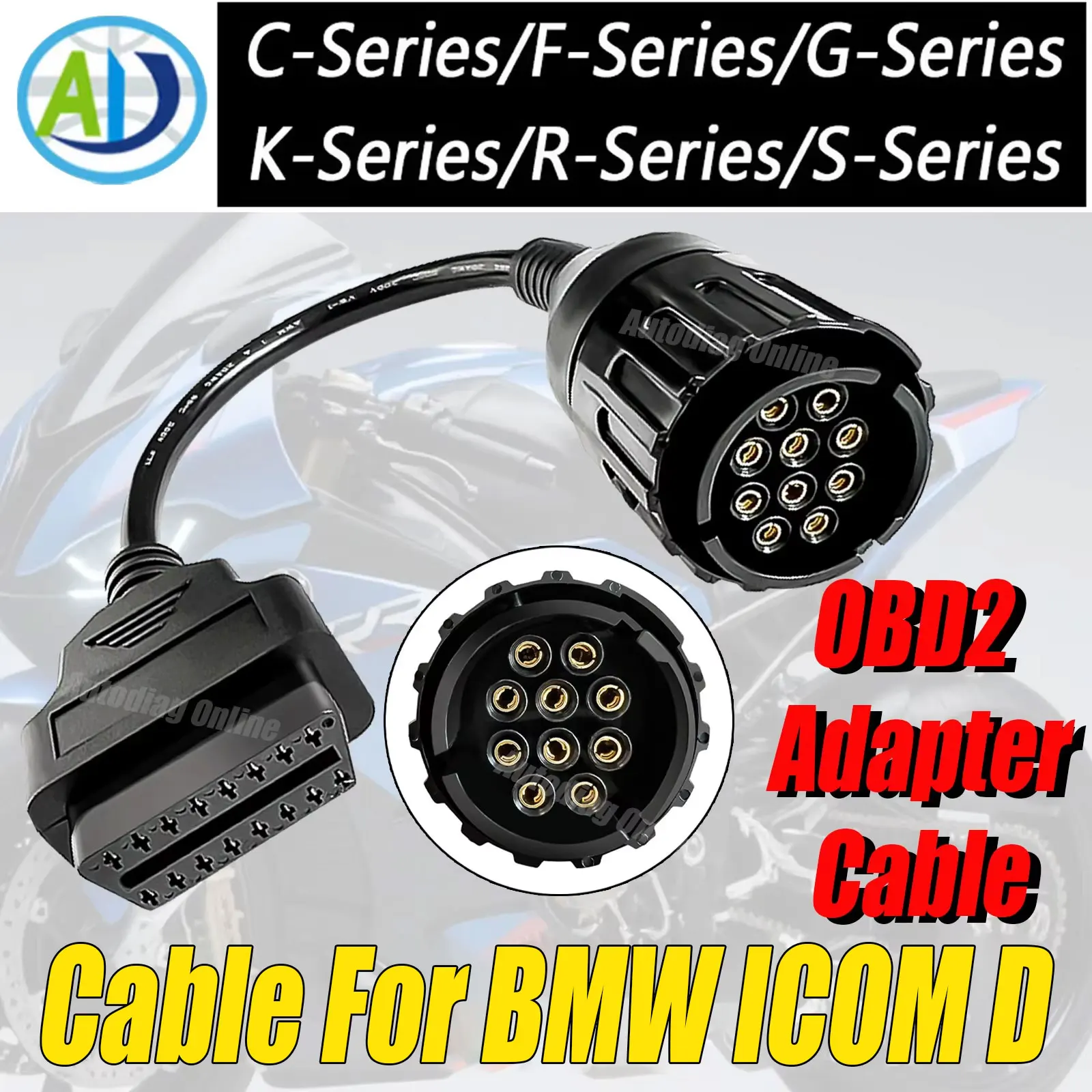 

Кабель-адаптер OBD2 для BMW F800GS S1000 R1200GS для ISTA INPA EYES, диагностический кабель для мотоцикла, диагностический кабель для BMW Moto