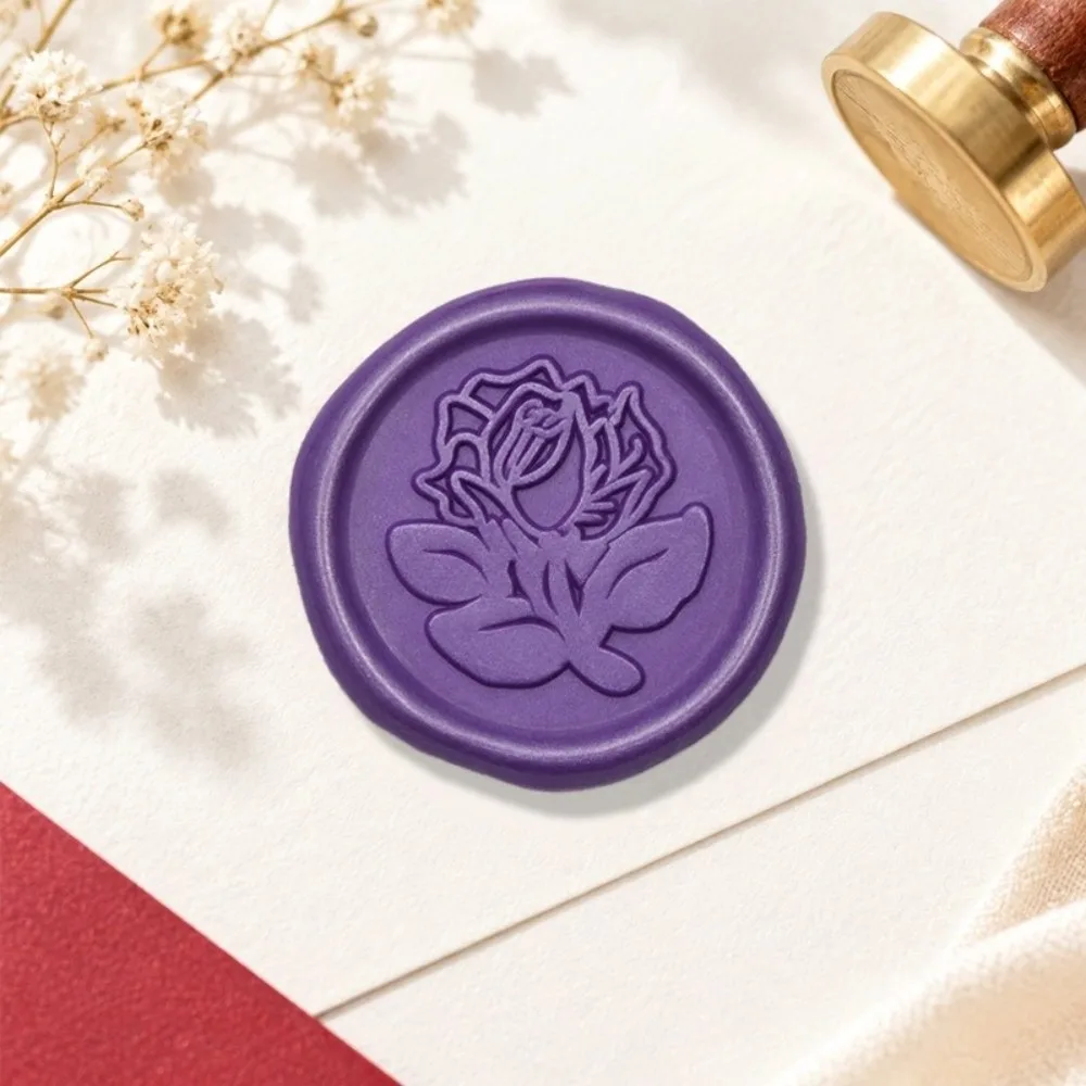 10PCS Retro Wax Stamp Stickers DIY Self Adhesive Wedding Invitation Stickers Round Exquisite Sealing Wax Stickers