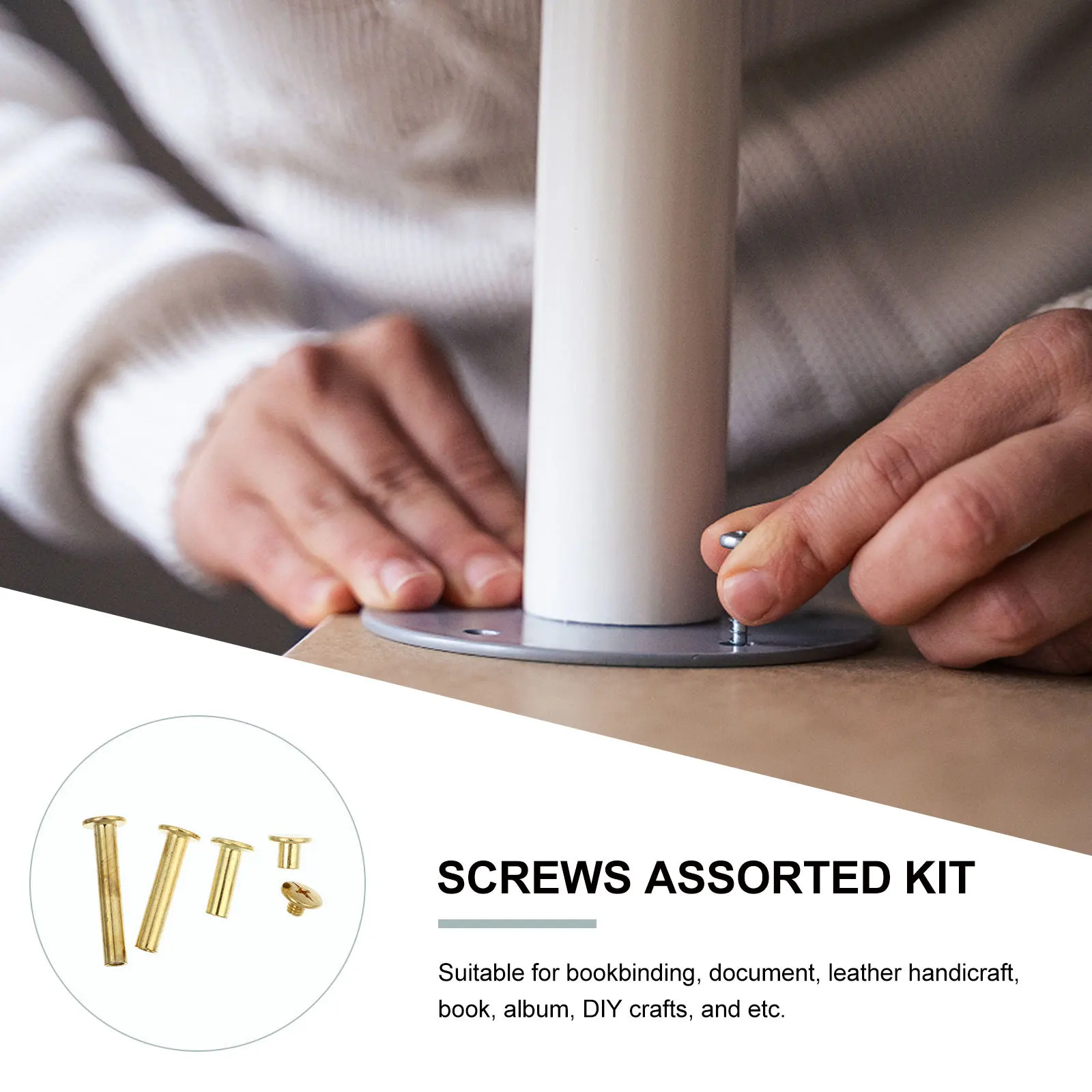 

1Set Binding Screw Post Assorted Kit M5 Screws for Scrapbook Bookbinding Repair DIY Crafts Photo Album Nails Rivets