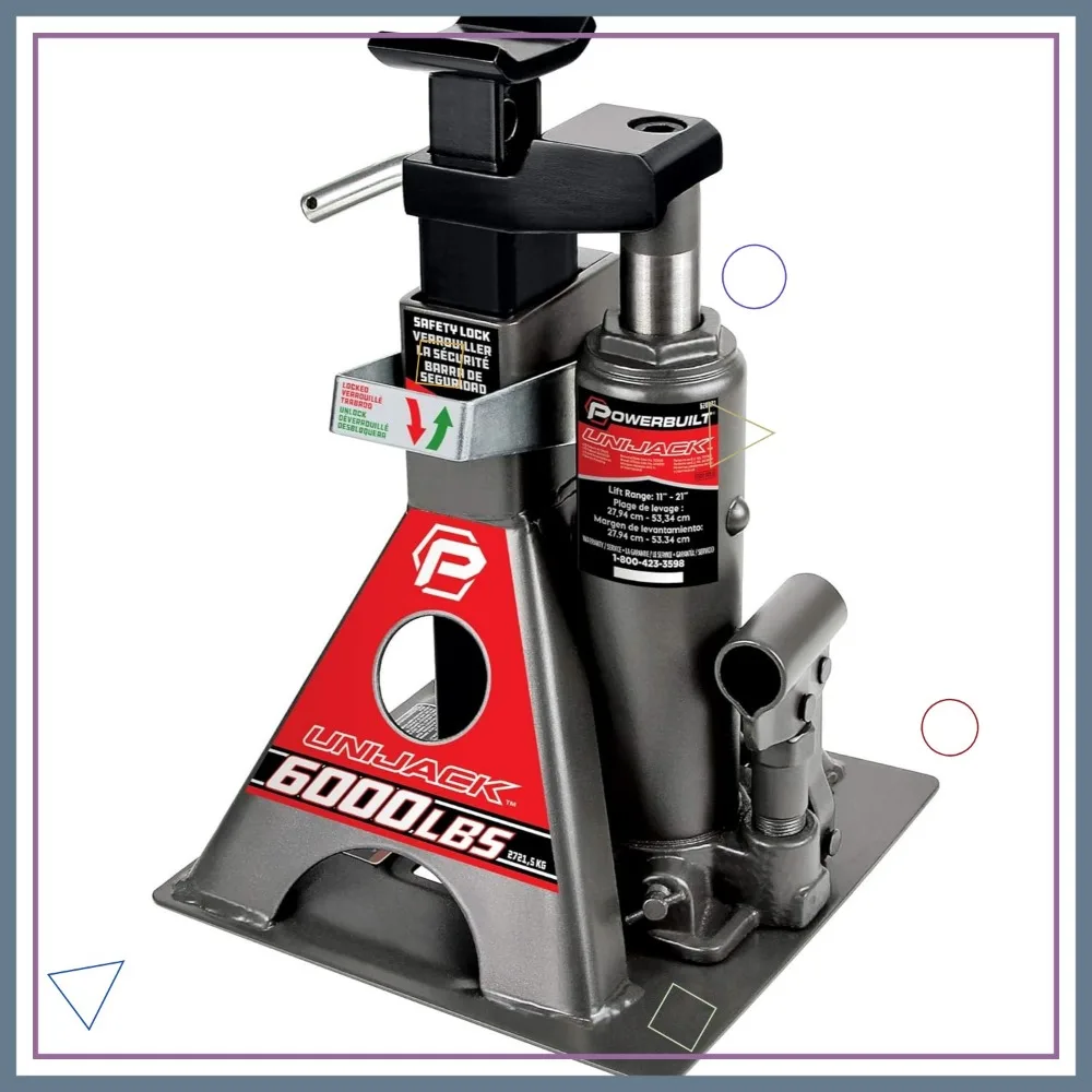 

3 Ton All-in-One Car Lift with Jack Stands, 6000 Lb Capacity, Wide Base for SUVs and Trucks