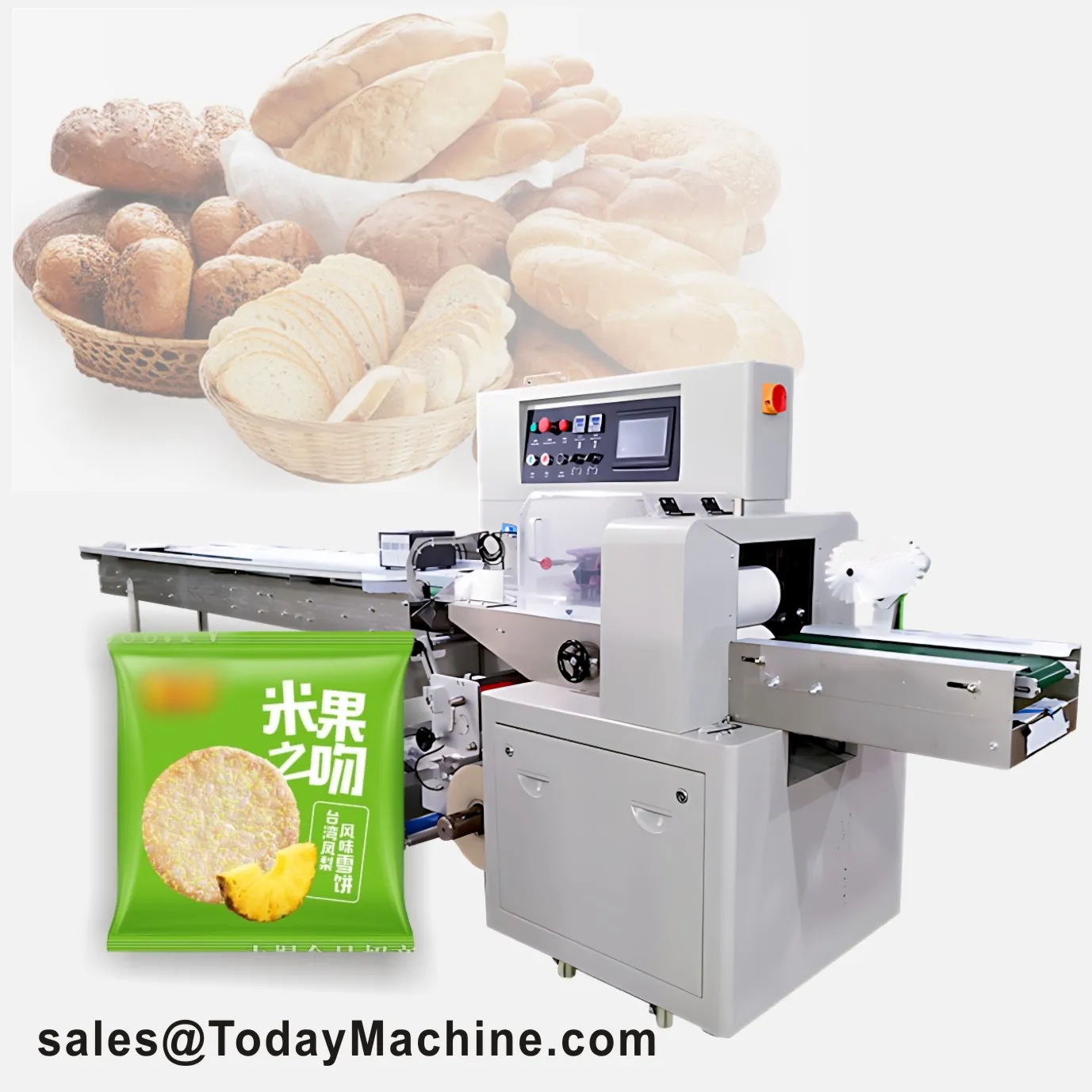 Automatic Loading And Conveying Flow Packing Machine Small Cookies Flowpack Packing Machine Biscuit Packing Machine