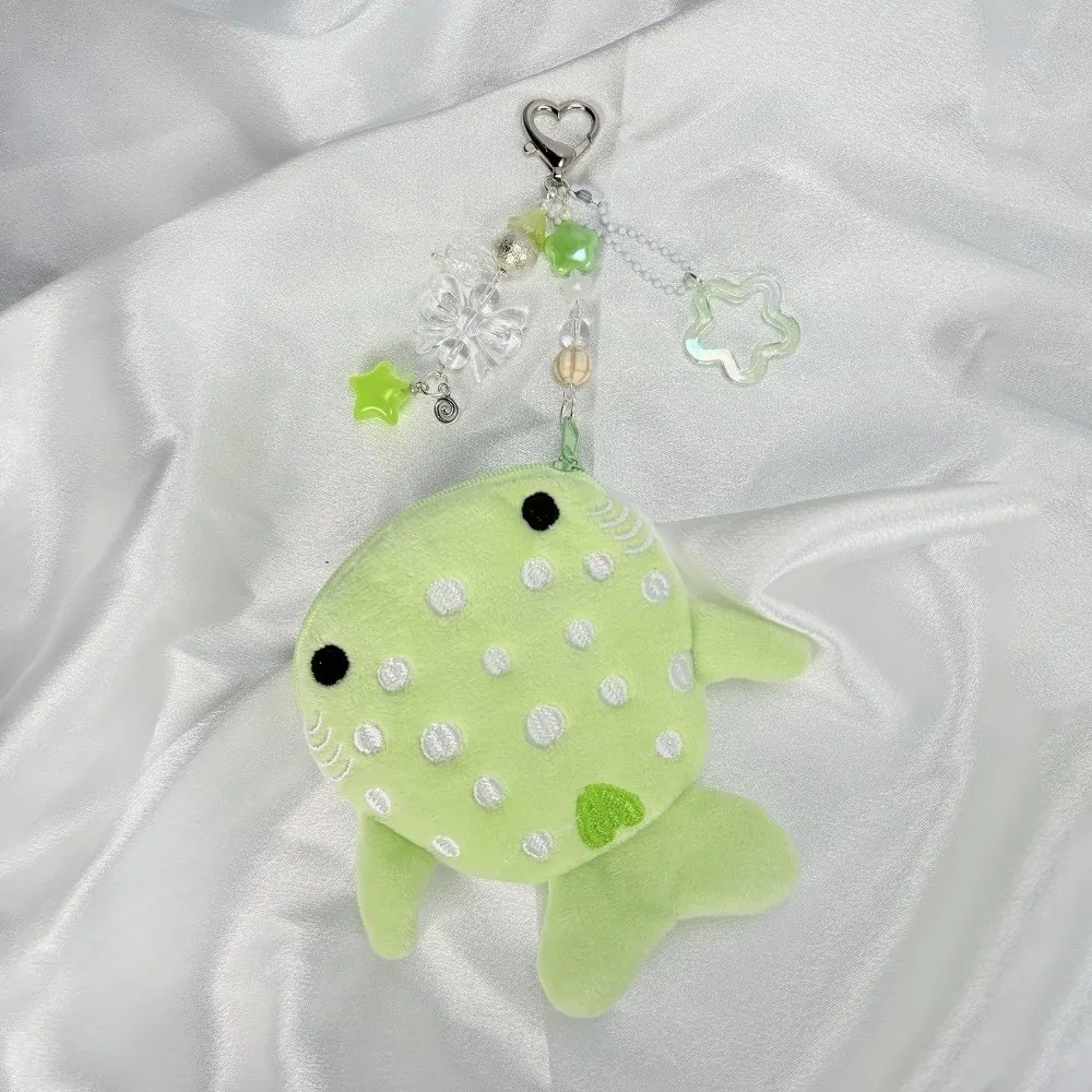 Fashion Portable Whale Shark Coin Purse Mini Size with Pendant Wallet Adorable Cartoon Zipper Change Bag Backpack Accessory