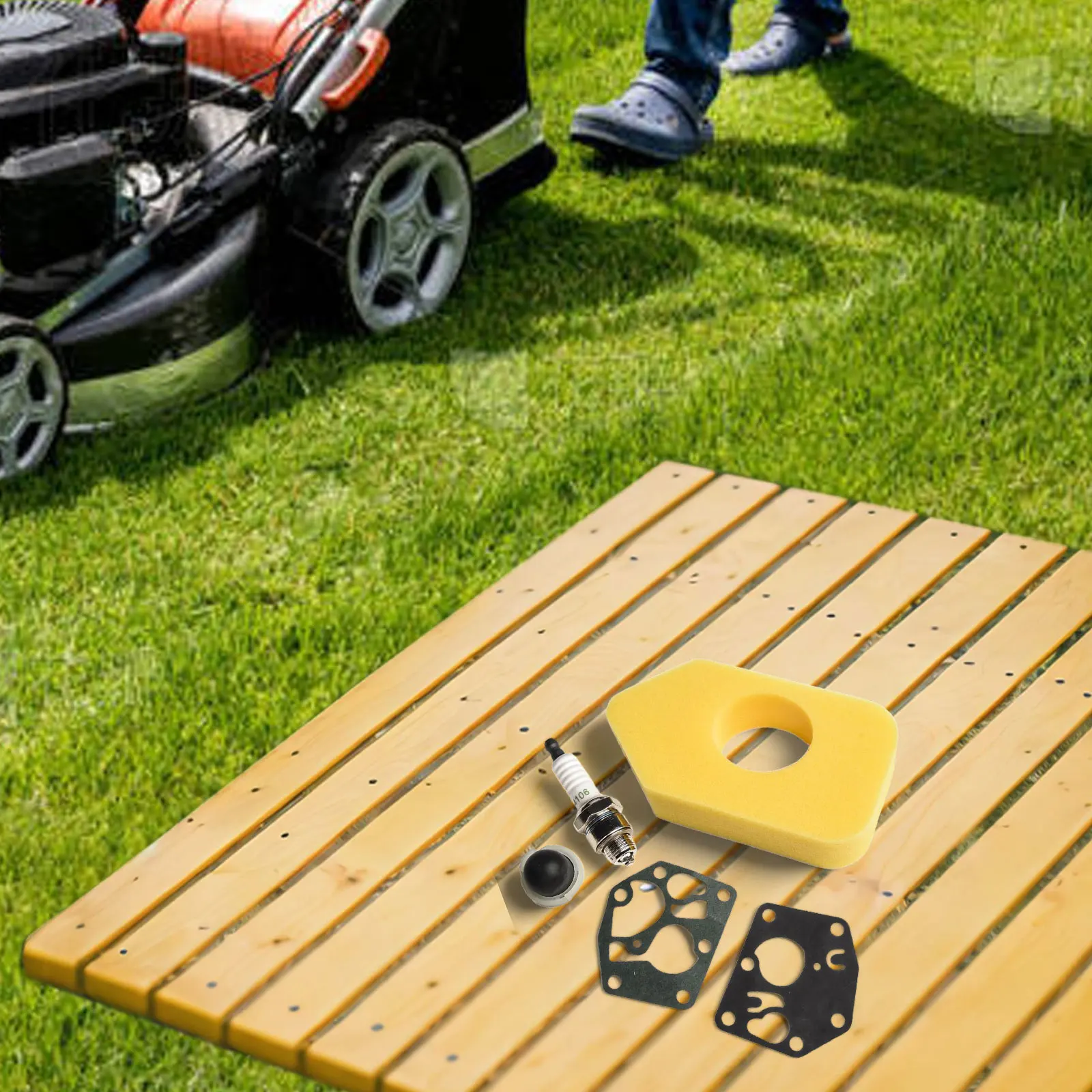 Lawn Mower Accessories Easy to Install Kit for Mountfield HP470 SP470 Engines with Air Filter Gasket Diaphragm and More