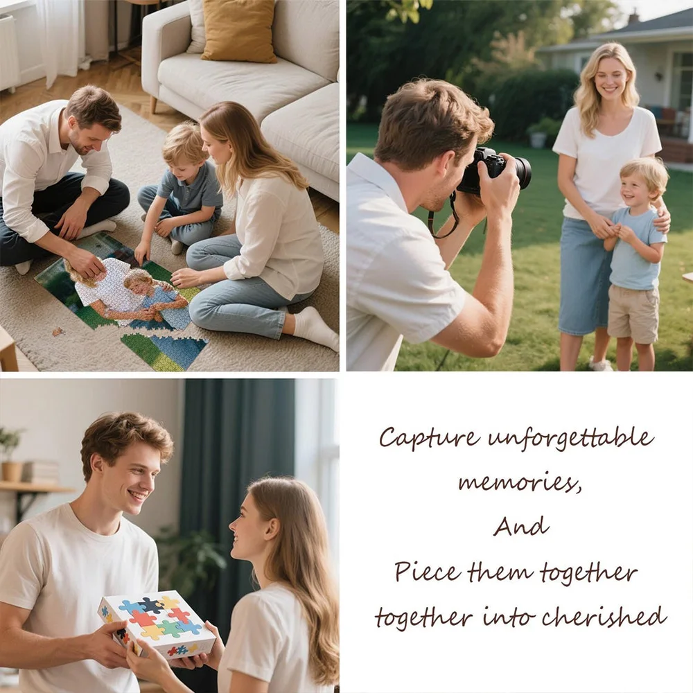 35/150/300/500/1000pcs Custom Photo Personalised Decompression Puzzles Jigsaw puzzle Mosaic Birthday Gift Love Gift