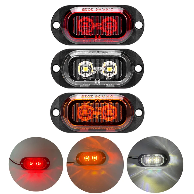 2PCS 12V 24V Truck Position LiGhts Car Side Marker Lamps LED SiGnaL LiGht TraiLer LiGhts Indicator TaiLLiGhts Auto Accessories