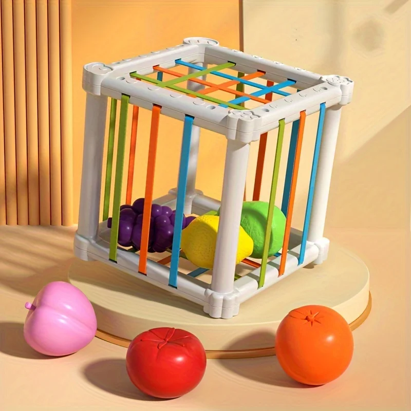 قوس قزح سيسيلي ألعاب تعليمية للأطفال ، مونتيسوري ألعاب التعليم المبكر ، فهم التدريب ، شكل الفاكهة ، إدراك اللون #1