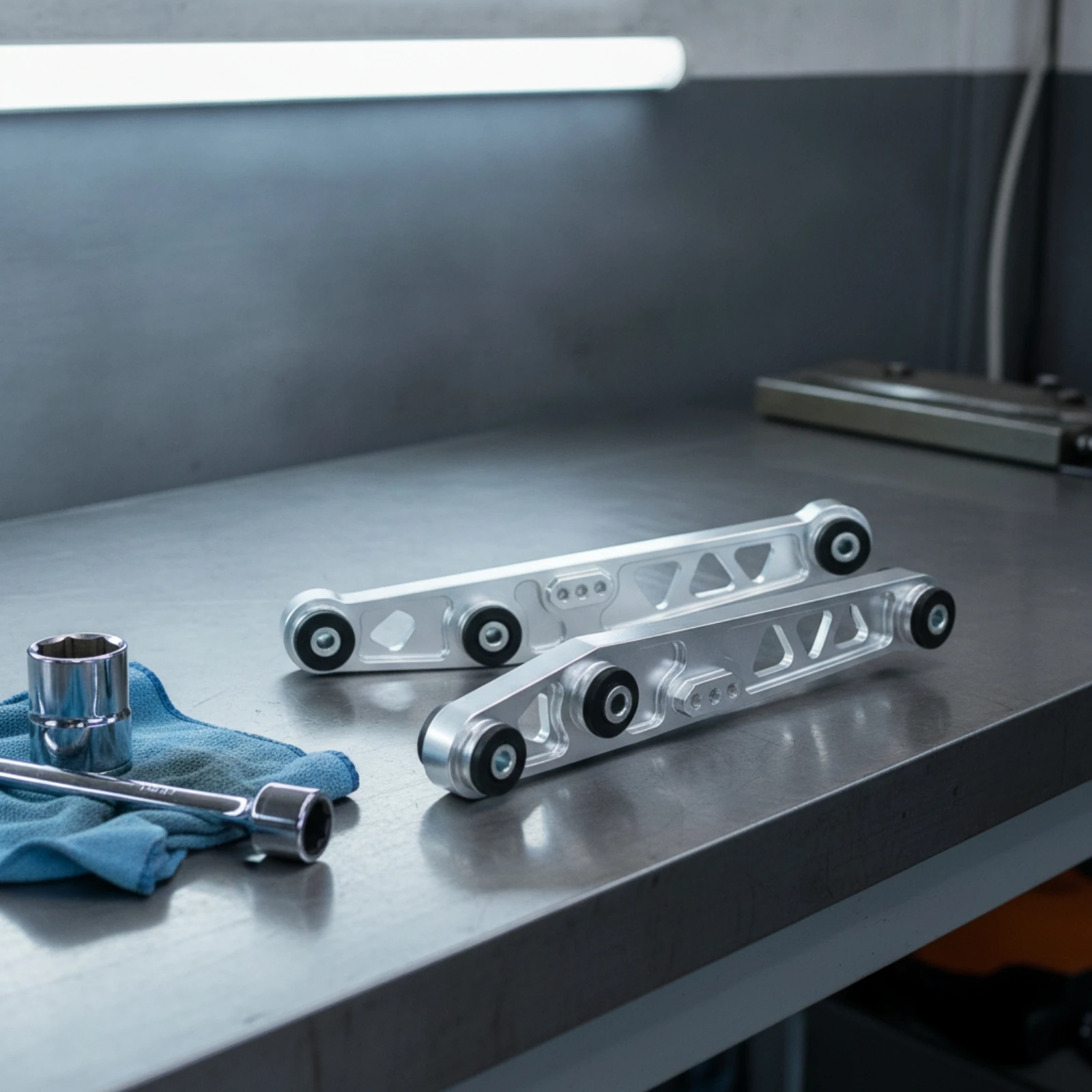 Rear Chassis Control Arms Replacement Rear Control Arms Auto Parts Silver Fitment for Car Enthusiasts, Chassis Repair