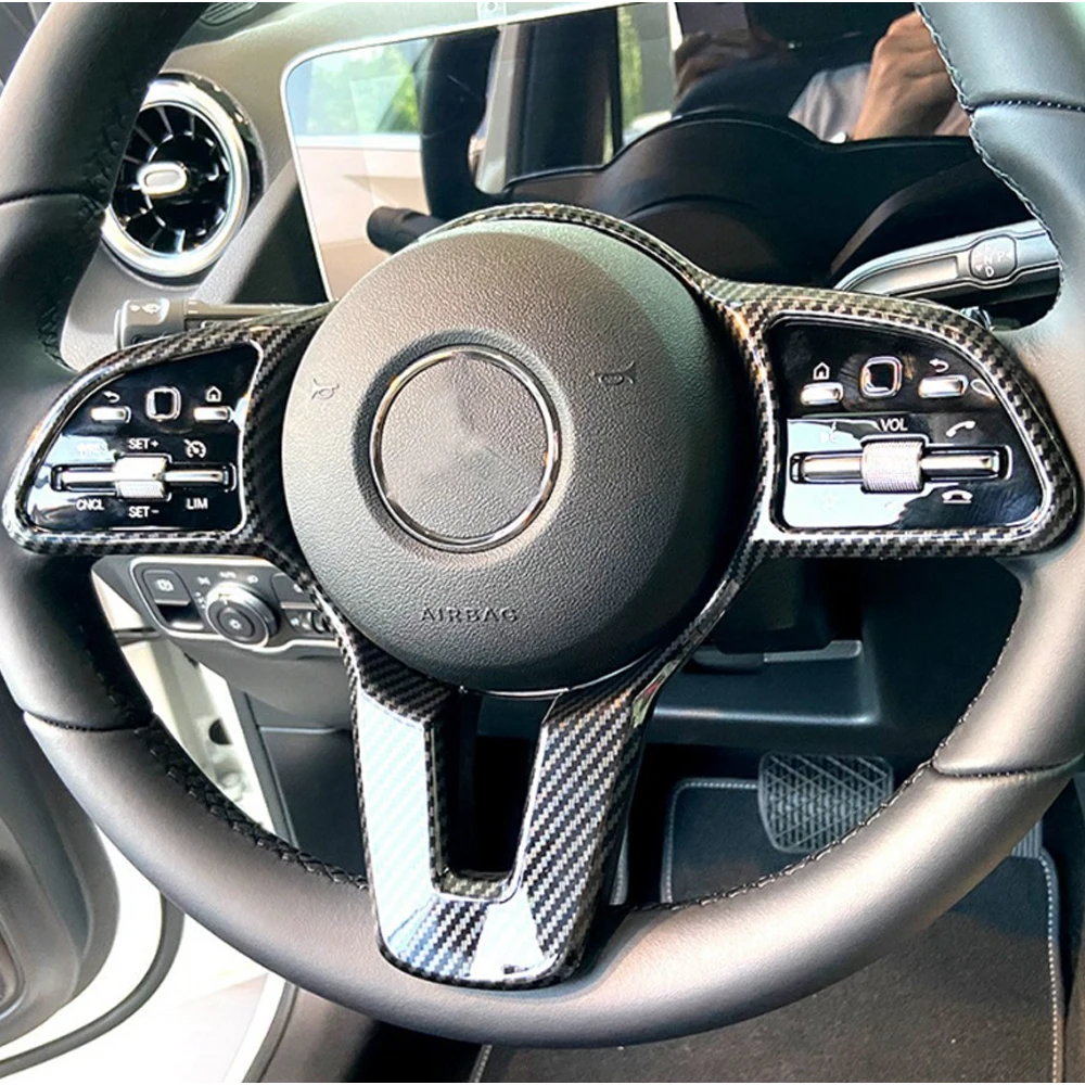 Car Steering Wheel Button Frame Cover Trim For Mercedes-Benz B-Class GLA/GLB/GLE/GLC GLB200 2020-2024 Accessories