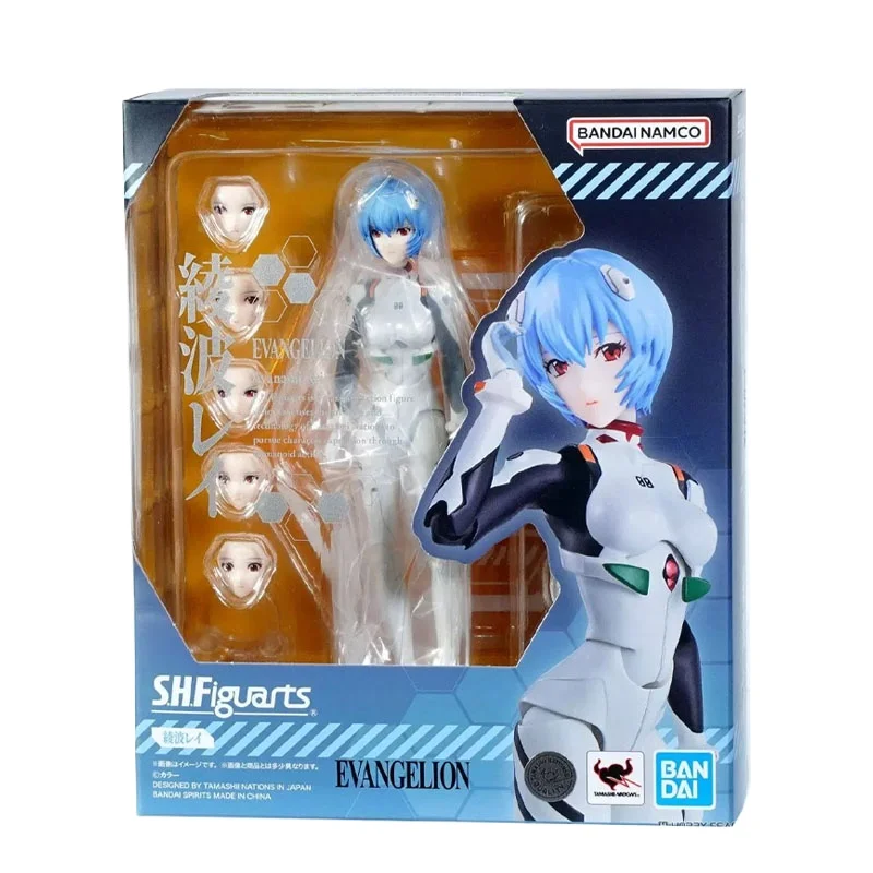 

In Stock Genuine Bandai Evangelion Model Kit SHF Ayanami Rei Anime Girl Action Figure Collection Finished Model Boys Toys Gifts