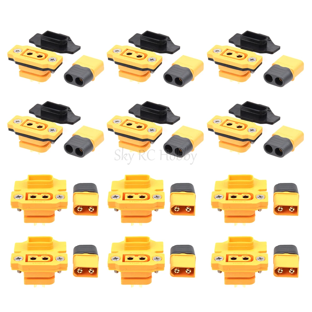 

Amass XT60E-F XT60E Female Plug XT60H-M XT60 XT60H Male Bullet Connector Plug Adapter For RC FPV Lipo Battery RC Quadcopter