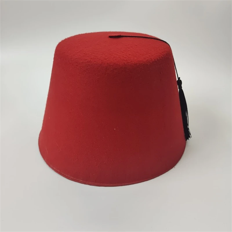 Fez-Sombrero turco marroquí para hombres, gorros musulmanes para hombres, Fedoras, parte superior plana, oración Kufi, Hijab islámico, turbante de Arabia Saudita, envío gratis