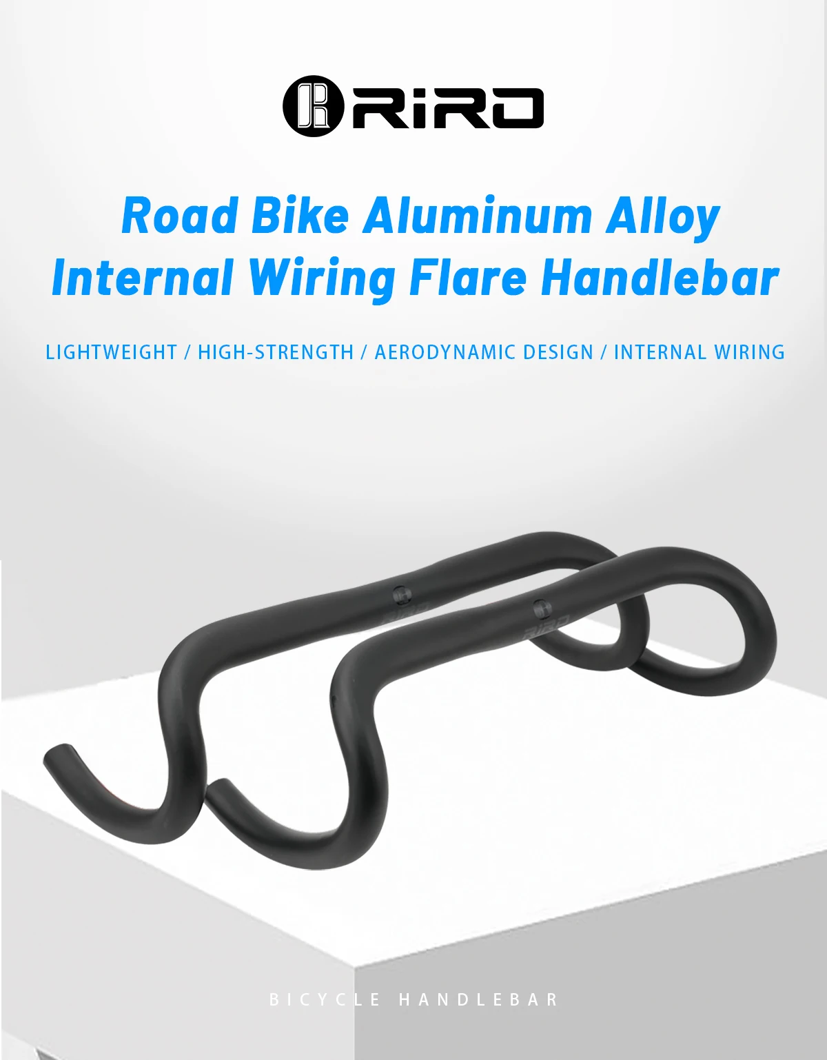 RIRO Vollständig intern verlegte Leitungen Rennradlenker 400mm 420MM 440MM Gravel-Fahrradlenker aus Aluminiumlegierung Drop Bar – Detail 1