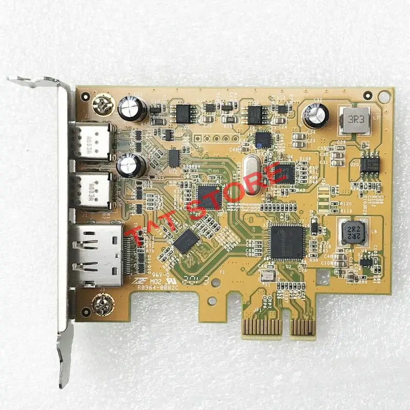 original para dell pcie card 2gt22 02gt22 2x usb 31 tipo c 1x display port dp em upd2023d0 gen2 10gbps 2gt22 01