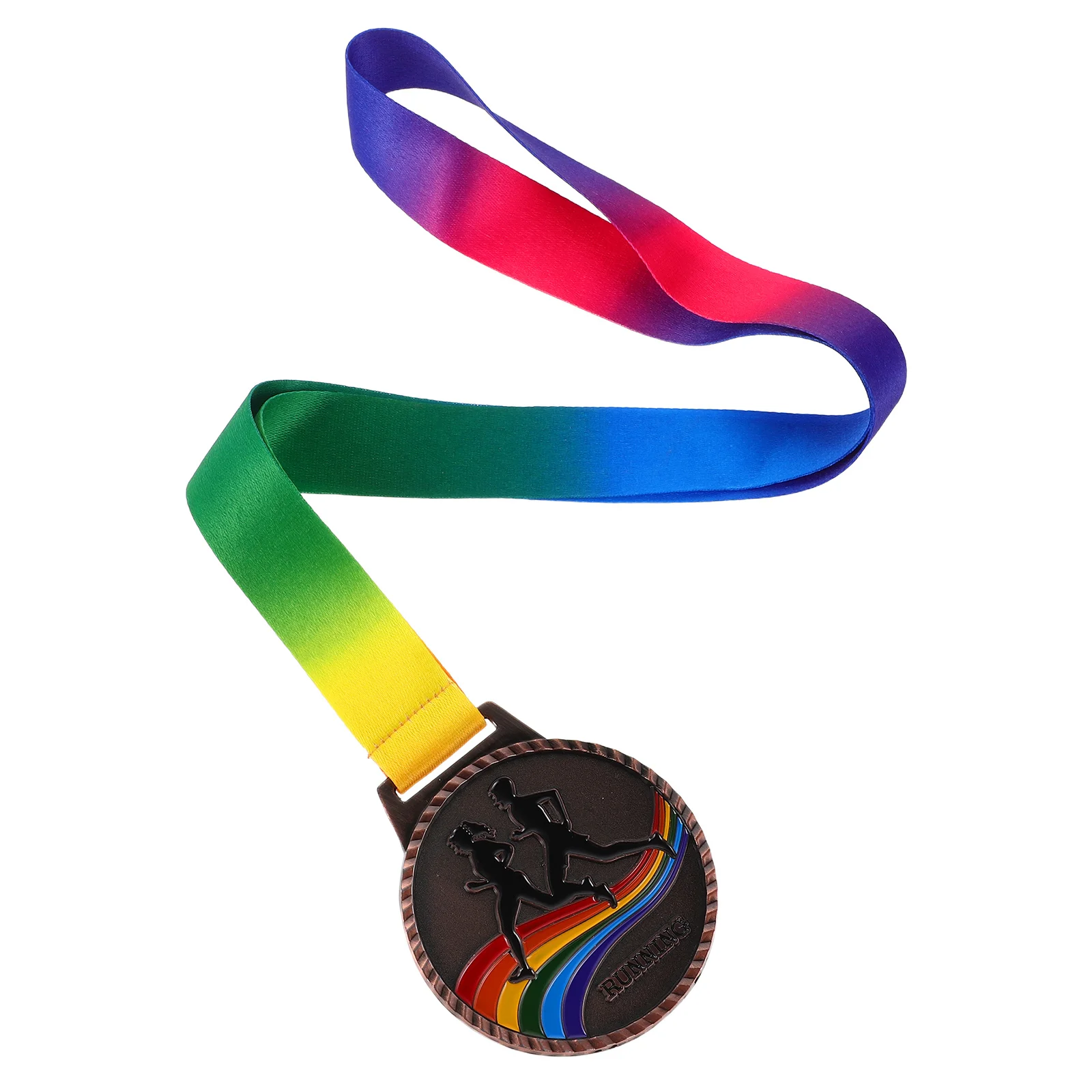 เหรียญรางวัลวิ่งมาราธอนกลางแจ้ง ทำจากโลหะผสมสังกะสี พร้อมสายคล้องคอ สำหรับการแข่งขันกีฬาและผู้ชนะการแข่งขัน