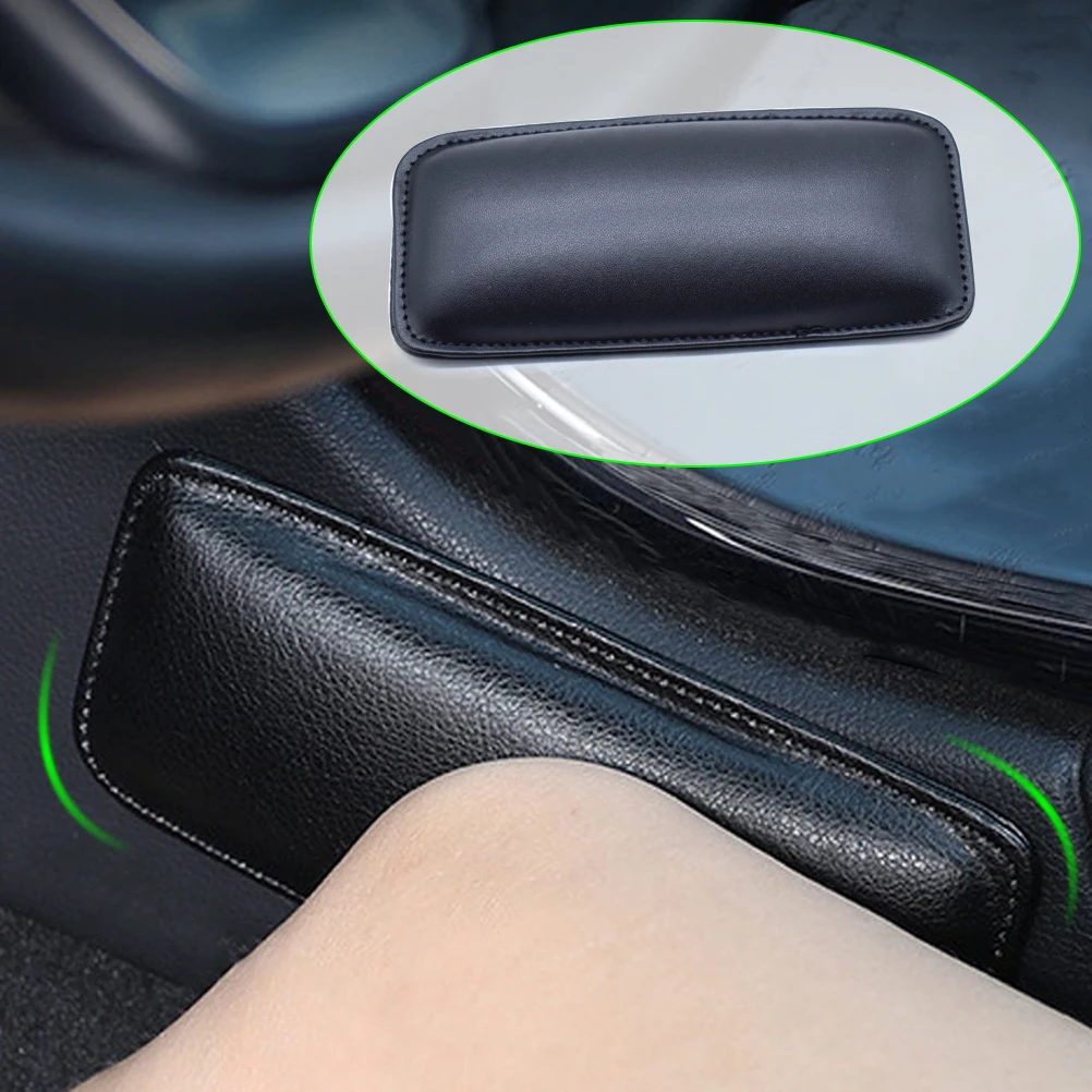 Universal 18X8cm Car Knee Pad Cushion Leather Support Seat Door Pillow Elastic Memory Foam Auto Decoration Interior Accessories