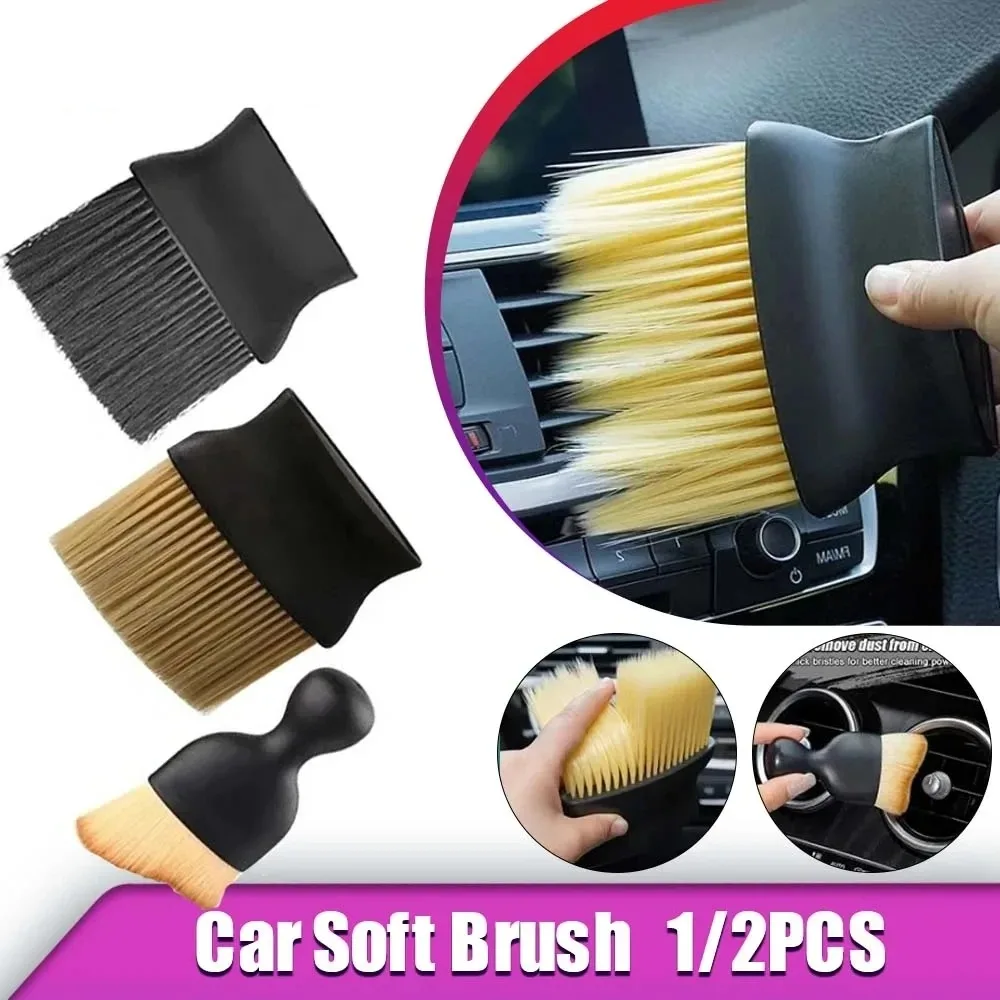 

Car Interior Cleaning Tool Air Conditioner Air Outlet Cleaning Brush Car Soft Brush Car Crevice Dust Removal Artifact Brush