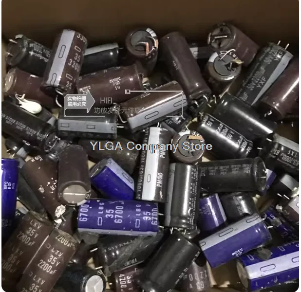 Original not newly imported 25v35v50v63v low-voltage high-capacity electronic component repair capacitor pack sold at 500g