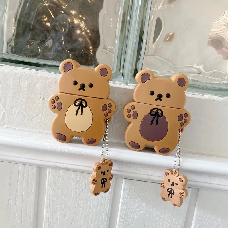 Custodia per borsa per Apple Airpods Cover di 3 generazione per AirPods custodia protettiva di terza generazione Air Pods Shield Cute Bear Pig Silicone