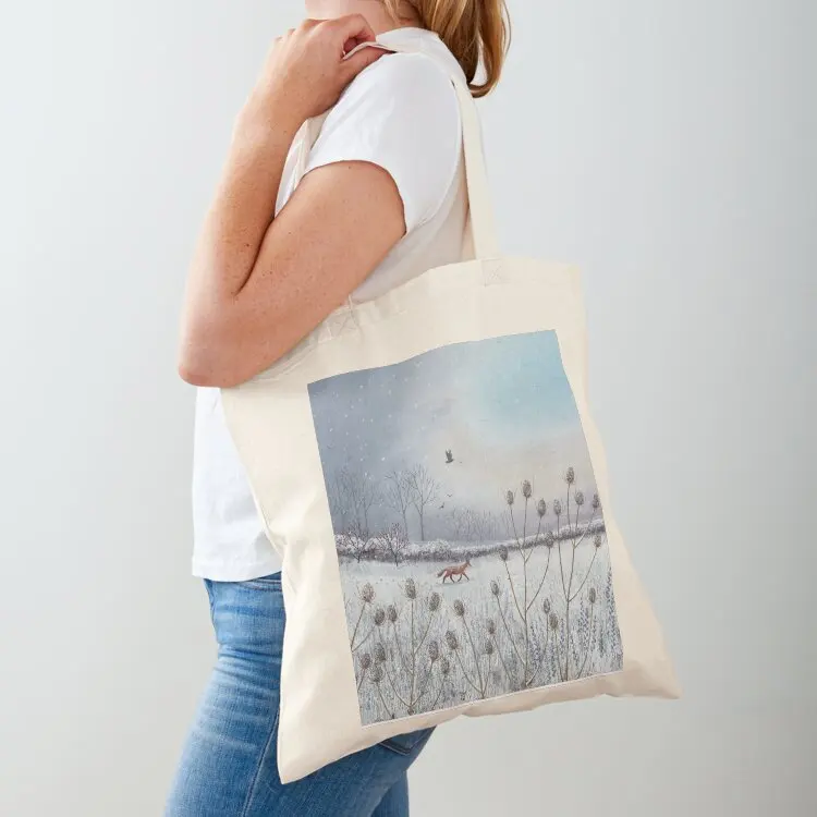 

First Snow fox Tote Bag Custom bag canvas shopping bag Canvas for women Women's handbag