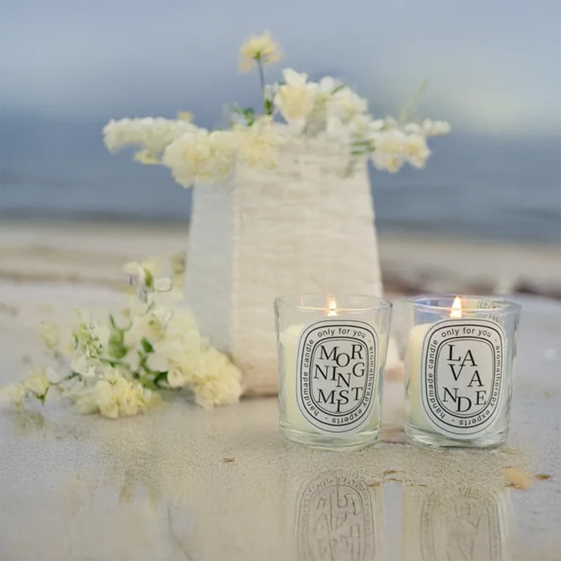 Regényes Átlátható Illatosított Szag Faggyúgyertya ligh Adomány Illatosított Aromás candles Asztaltárs Adomány candles esküvői candles Faggyúgyertya Agyagkorsó