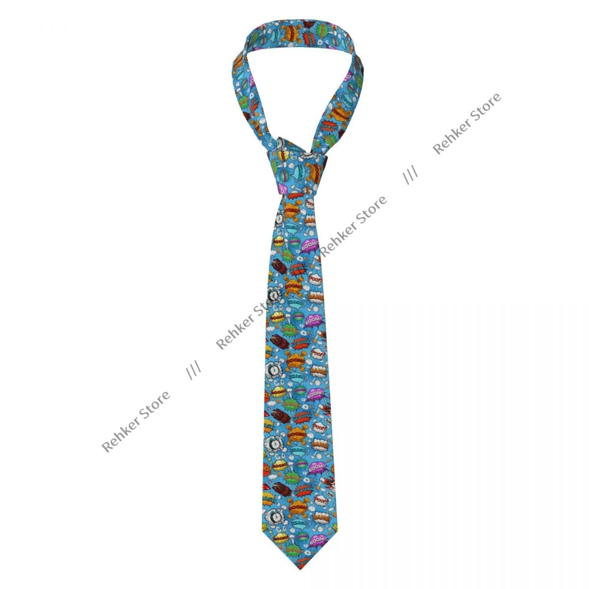 Formal Skinny Neckties Classic Men's Comic Speech Bubbles Wedding Tie Gentleman Narrow