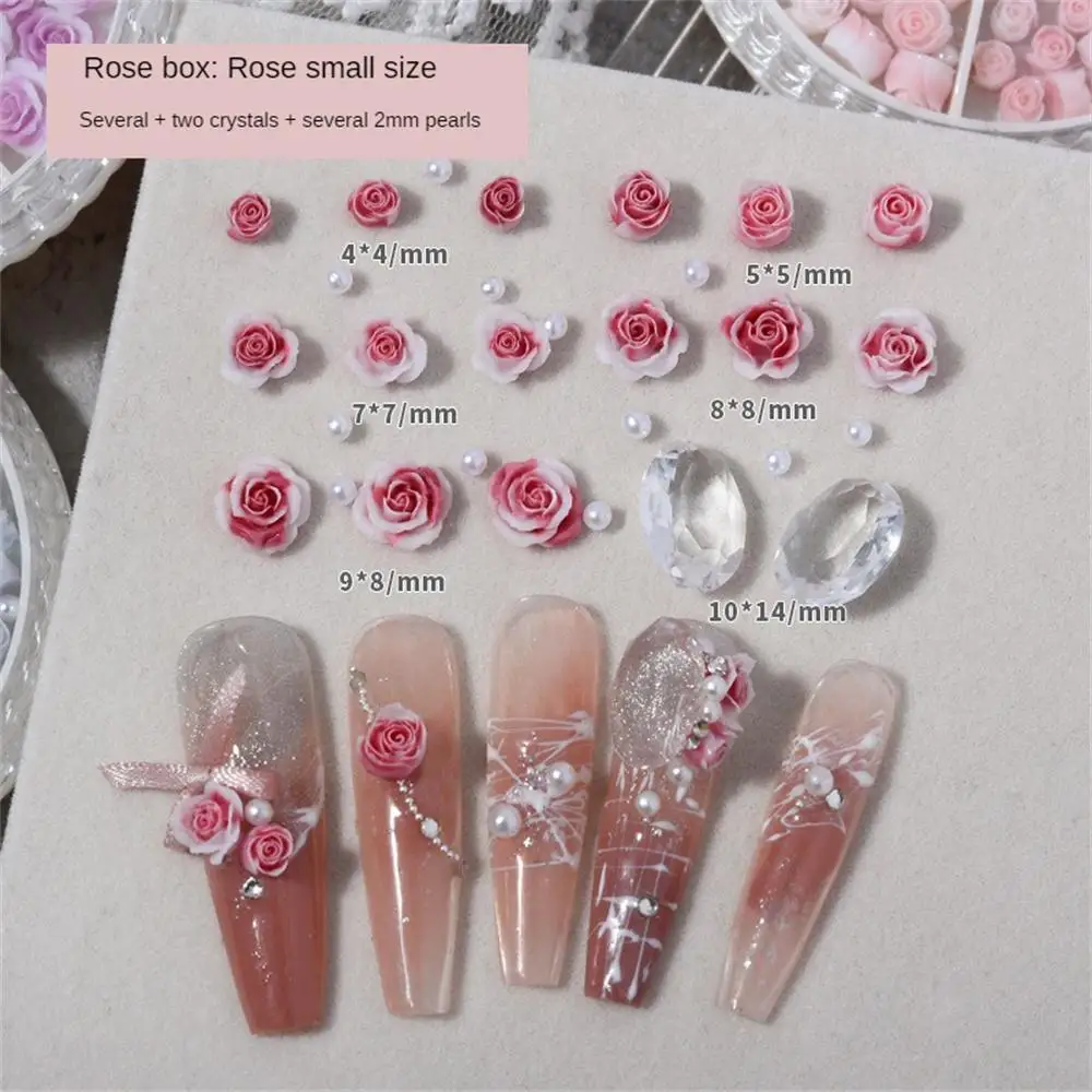 Rose Manicure Innovation High Quality Transparent Crystal Fashion Diversity Elegant Nail Decoration Kit Crystal Pigeon Egg Shiny