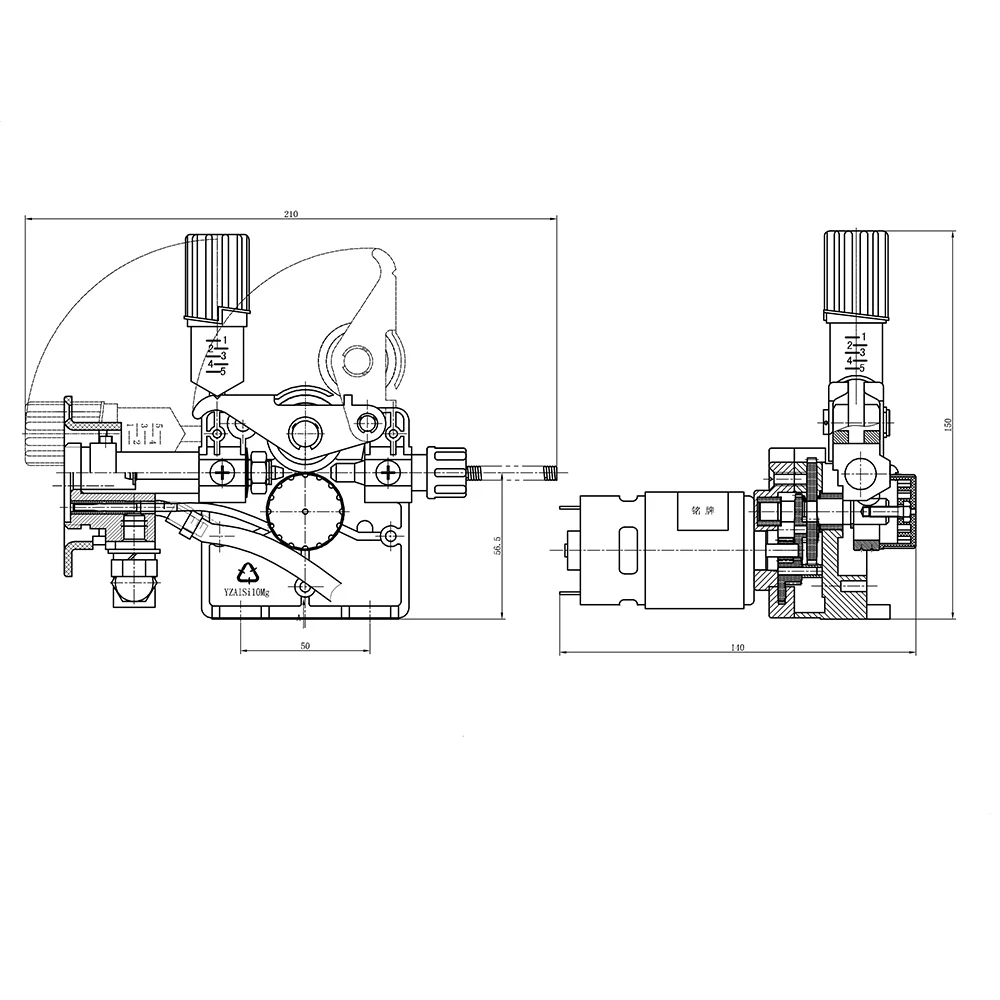 DC 24V Wire Feeder Welding Wire Feeding Assembly for 160/180/200A MIG/MAG Welder Welding Machine