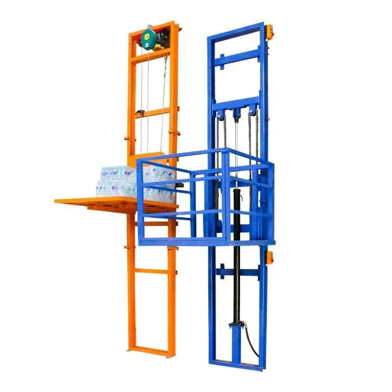 New Hydraulic Freight Elevator Electric Lift Factory Small Guide Rail Warehouse Platform Household Elevator Simple Hoist