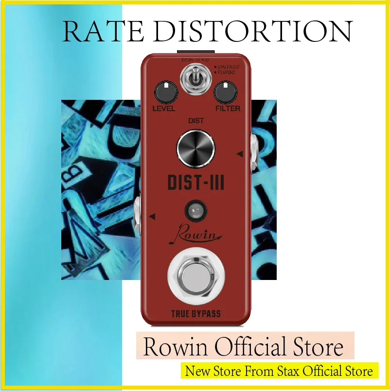 

Rowin LEF-301C Guitar Distortion III Effect Pedal Rat Clone HEAVY - True Bypass Full Metal Case