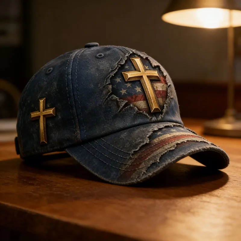 Custom Christian Faithful Cap | Unisex Adjustable Cross Lion Of Judah Embroidered Spiritual Courage Eternal Grace All Season Com