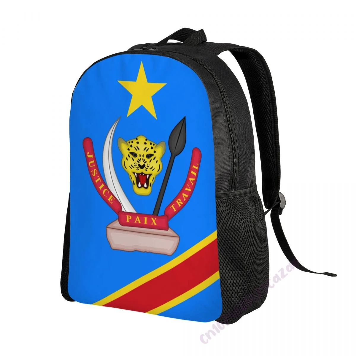 Democratic Republic Of Congo DRC Country Flag Backpack Schoolbag Casual Back Pack Travel Bag Unisex Backpack For Gift