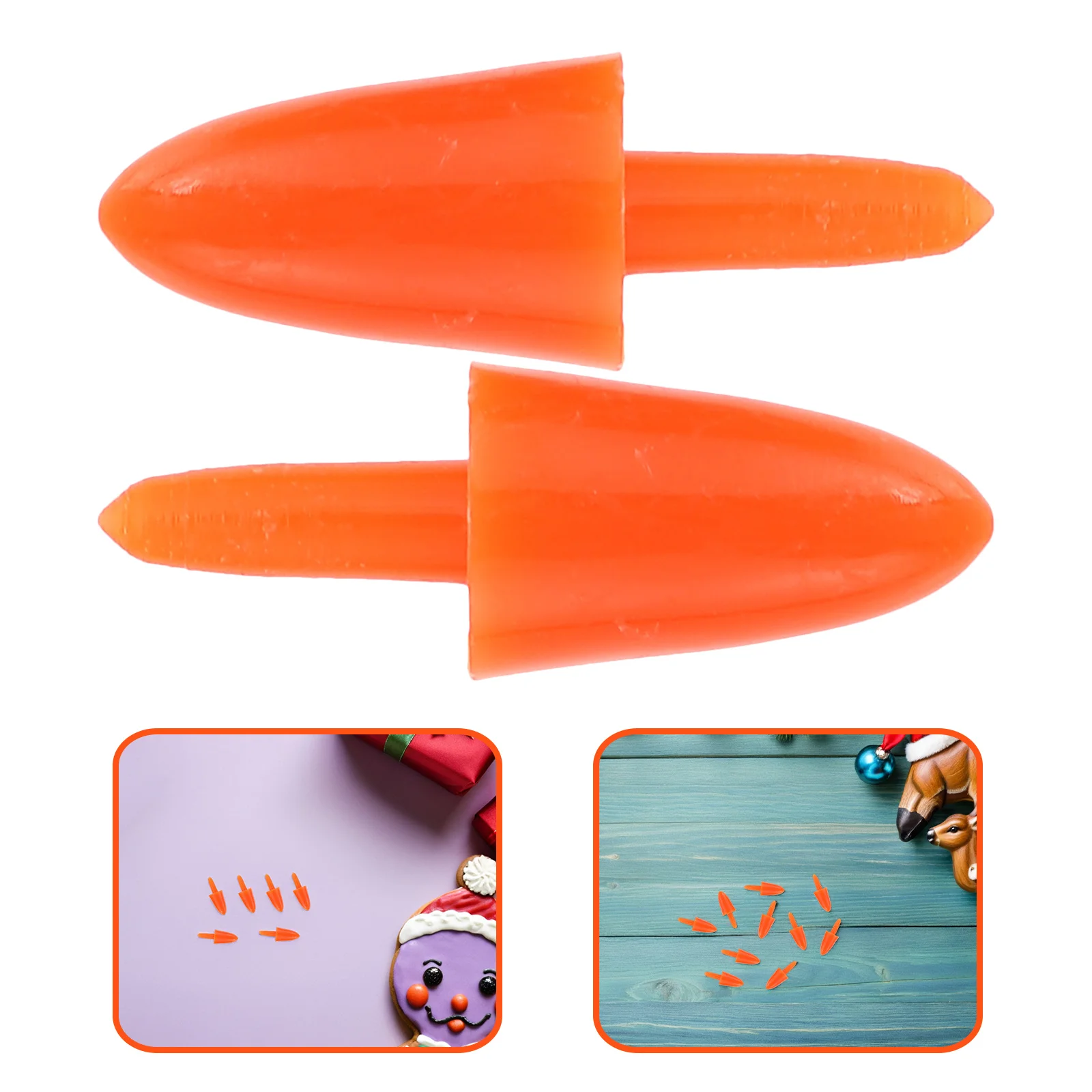 

400pcs Snowman Nose Accessories Plastic Carrot Nose For Crafts Christmas Diy Decorations Build Your Own Snowman Kit Party