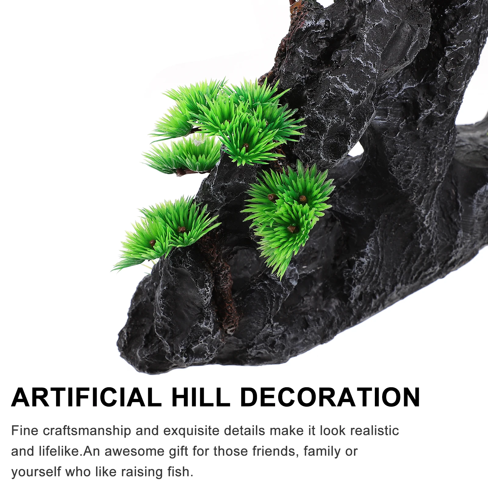

Artificial Hill Decoration Fish Tank Aquarium Resin Craft Rockery L scaping nament Home Decor Accessories Lifelike Details Safe