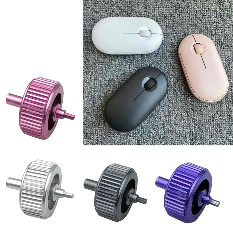 

B0KF Aluminum Alloy Mouse Scroll Wheel Pulley Mouse Wheel Rollers Replacement Part for Pebble M350 Gaming Mouse