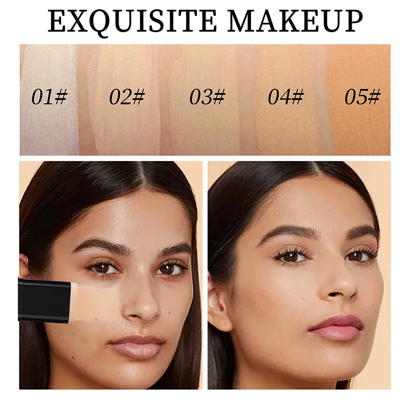 Eraser contouring powder stick: smooth, lightweight, comfortable, long-lasting, natural foundation, concealer.