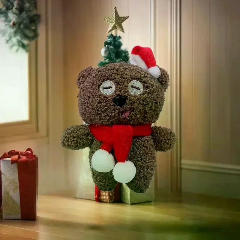 Mini muñeco de oso de Navidad, oso de peluche, regalo, bolsa de ropa, llavero, colgantes, decoración para hornear, adornos de gota de Navidad, regalo de Navidad para niños