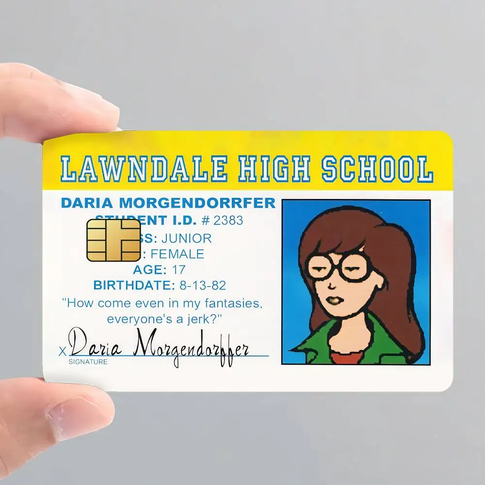 D-Daria Cartoon creative Bank card Sticker Covers Chip Cards Credit Card Skins Scratch protection