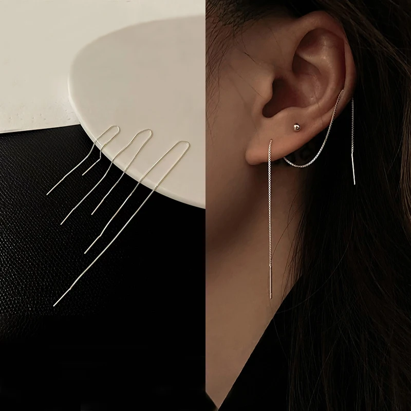 Модные Простые креативные висячие серьги с длинной цепочкой и кисточками для женщин и девушек Элегантная удобная одежда Популярные банкетные украшения аксессуары