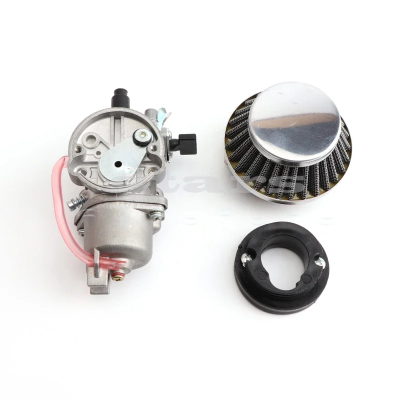 Carburetor Carb Carby + Steel 44mm Air Filter Blue + Stack 47cc 49cc Mini Moto Dirt Pocket Bike ATV Quad Minimoto Minicross