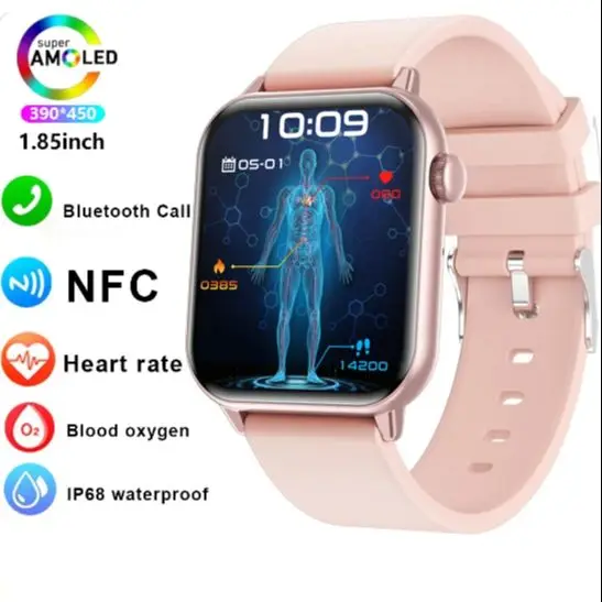 

ZW64 New SmartWatch AMOLED Screen Heart Rate Blood Pressure Bluetooth Call Health Slim Watch Smart Watch for Android ios