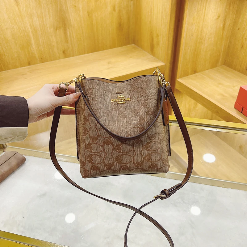 

Стильный винтажный кошелек через плечо — роскошная кожаная сумка-мессенджер с буквенным логотипом, шикарная минималистичная повседневная сумка через плечо