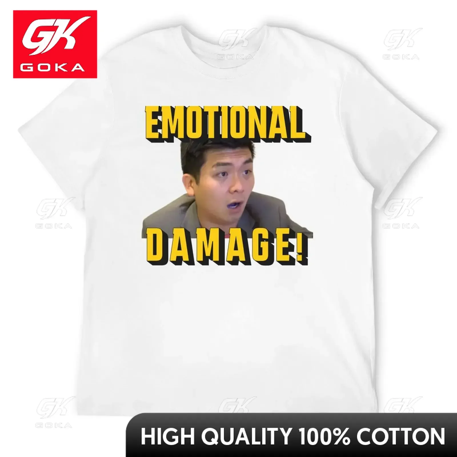 الضرر العاطفي! تي شيرت جمركي كبير الحجم صمم قميص تمرين الرجال الخاص بك لطيف مضحك خمر الجرافيك تي شيرت #2