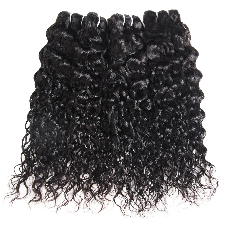 Water Wave Indian Raw Human Hair Bundles Weave 30 Inch 2 3 4 Bundles Deals Virgin Remy Hair Extension Women Hair Weft Weaving image 2