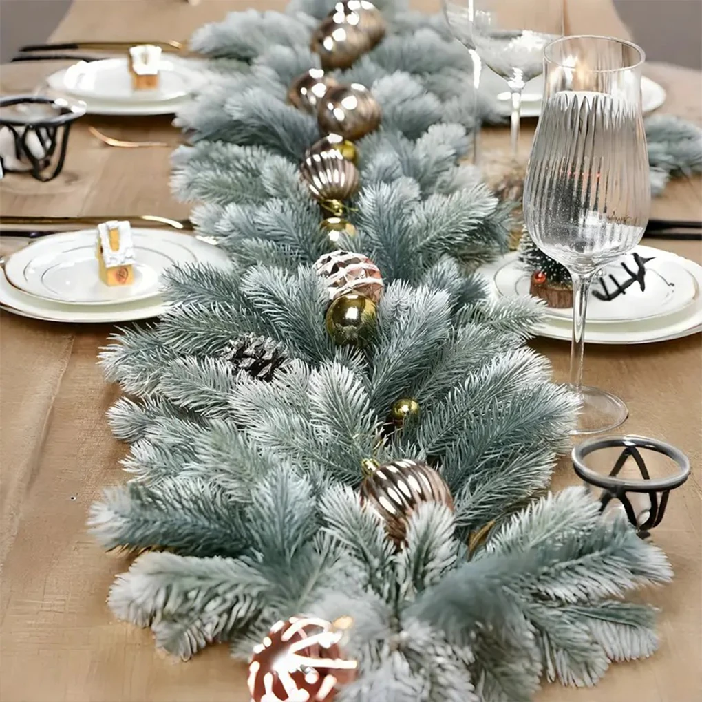 190CM Artificial Plants Christmas Garland Wreath Xmas Home Party Wedding Decoration Pine Tree Rattan Hanging Ornament